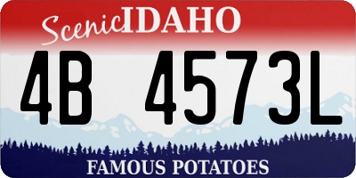 ID license plate 4B4573L