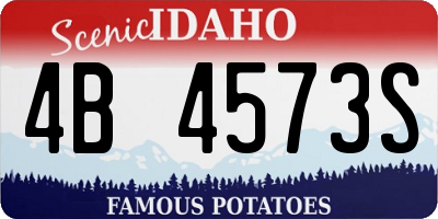 ID license plate 4B4573S