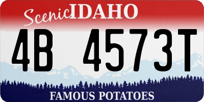 ID license plate 4B4573T