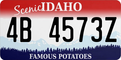ID license plate 4B4573Z