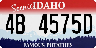 ID license plate 4B4575D