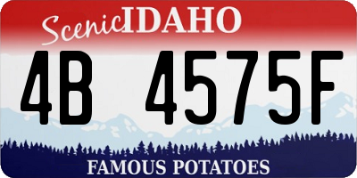 ID license plate 4B4575F