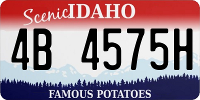 ID license plate 4B4575H