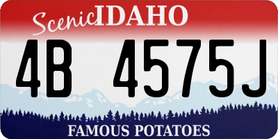 ID license plate 4B4575J