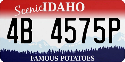 ID license plate 4B4575P