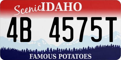 ID license plate 4B4575T
