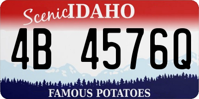 ID license plate 4B4576Q