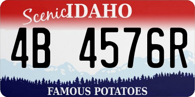 ID license plate 4B4576R