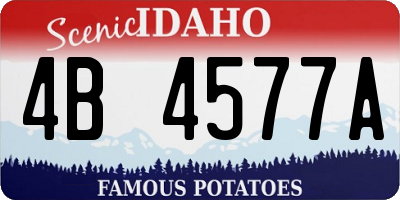 ID license plate 4B4577A