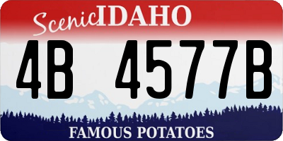 ID license plate 4B4577B