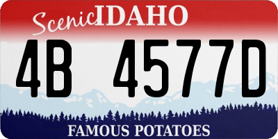 ID license plate 4B4577D