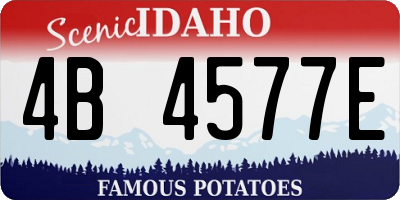 ID license plate 4B4577E