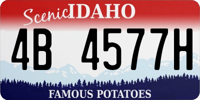 ID license plate 4B4577H