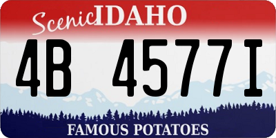 ID license plate 4B4577I