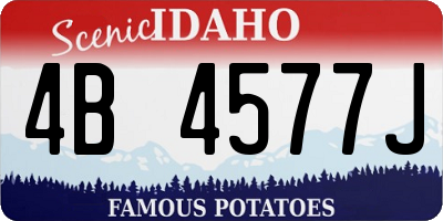 ID license plate 4B4577J