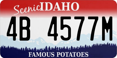 ID license plate 4B4577M
