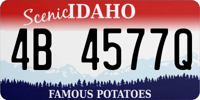 ID license plate 4B4577Q
