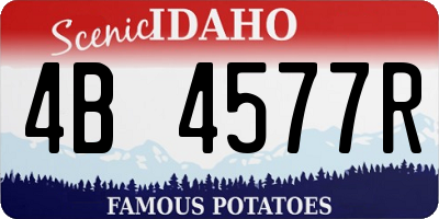ID license plate 4B4577R