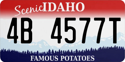 ID license plate 4B4577T