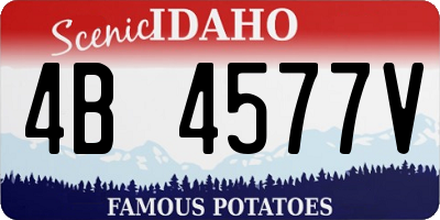ID license plate 4B4577V