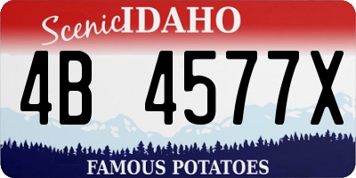 ID license plate 4B4577X