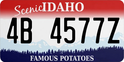 ID license plate 4B4577Z