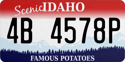 ID license plate 4B4578P