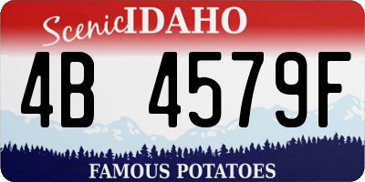 ID license plate 4B4579F