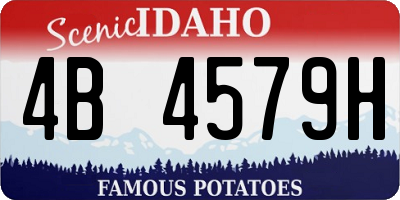 ID license plate 4B4579H