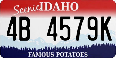 ID license plate 4B4579K