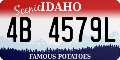 ID license plate 4B4579L