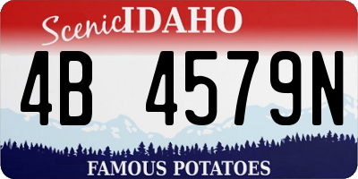 ID license plate 4B4579N