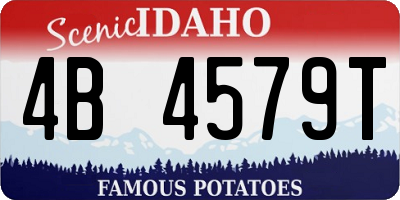 ID license plate 4B4579T