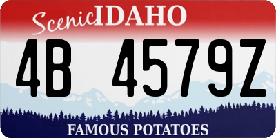 ID license plate 4B4579Z