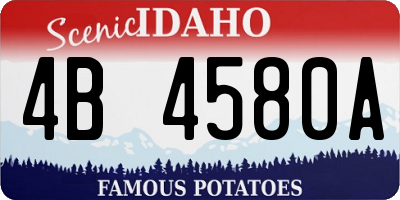 ID license plate 4B4580A
