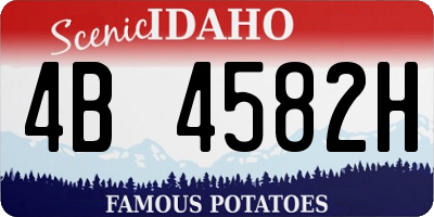 ID license plate 4B4582H
