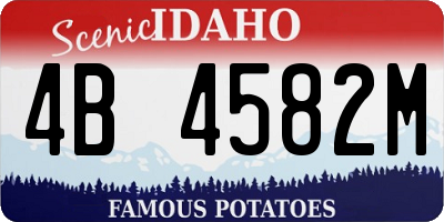 ID license plate 4B4582M