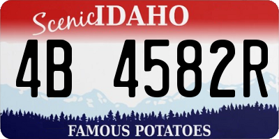 ID license plate 4B4582R