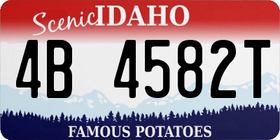 ID license plate 4B4582T