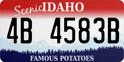 ID license plate 4B4583B
