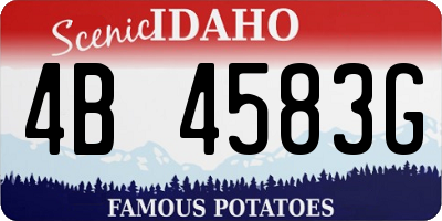 ID license plate 4B4583G