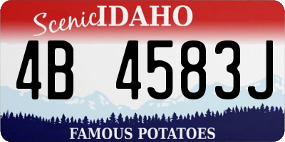 ID license plate 4B4583J