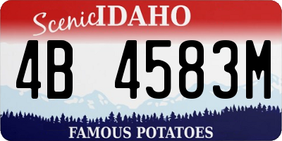 ID license plate 4B4583M