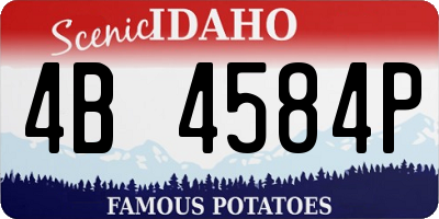 ID license plate 4B4584P