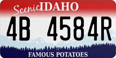 ID license plate 4B4584R