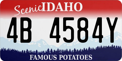 ID license plate 4B4584Y
