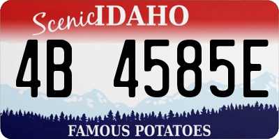 ID license plate 4B4585E