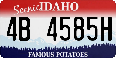 ID license plate 4B4585H