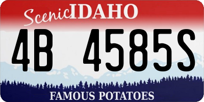 ID license plate 4B4585S