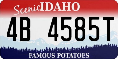 ID license plate 4B4585T